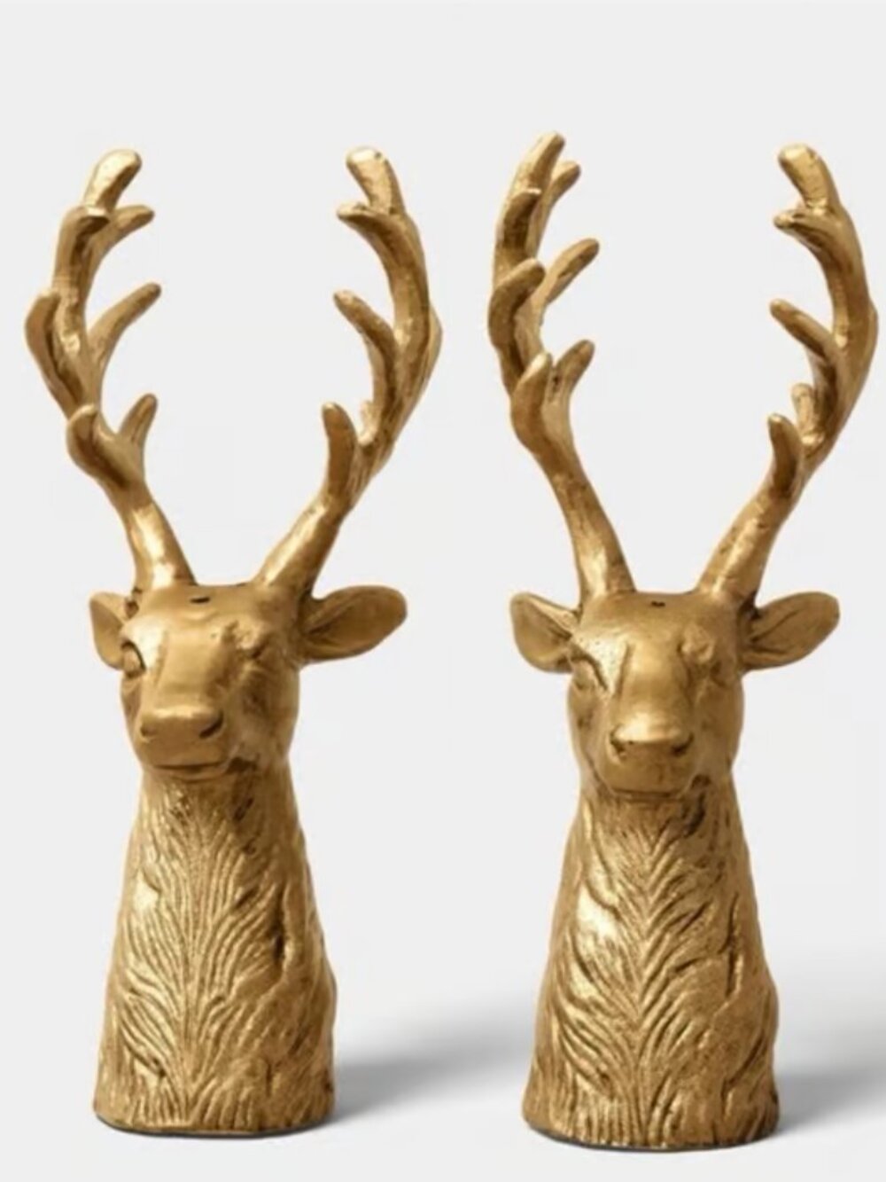 THRESHOLD Gold Deer 2 Piece Salt Pepper Shaker Set